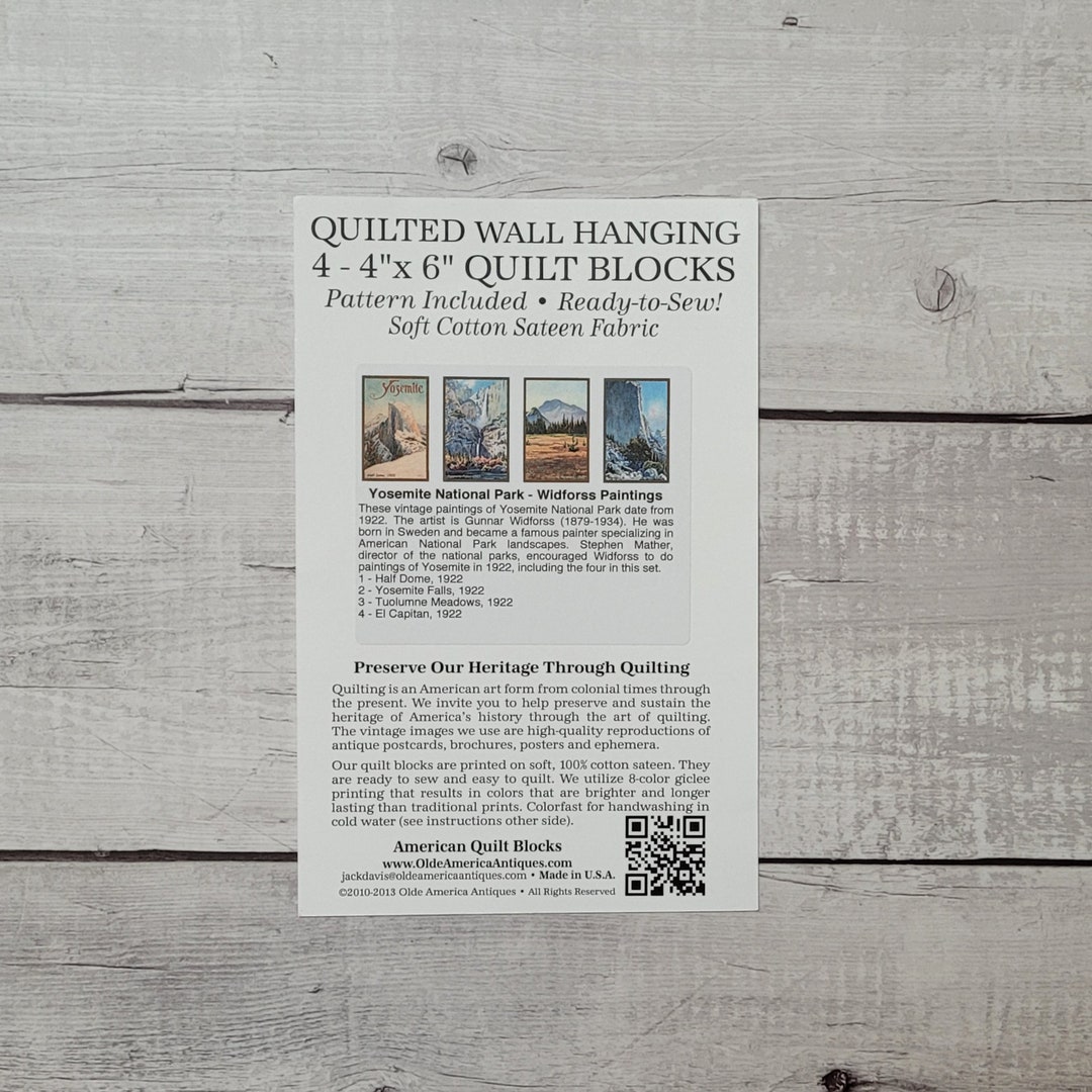 Yosemite Ninepatch Quilt Pattern, American Quilt Blocks, 4 Fabric Post