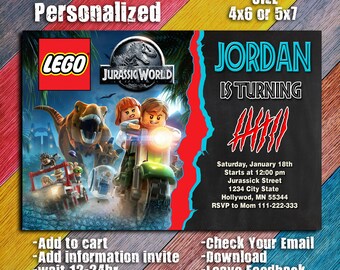 Lego Jurassic World Etsy