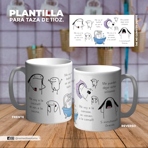 Modèle « Laisse-moi tranquille » Flork pour sublimer une tasse de 11 oz