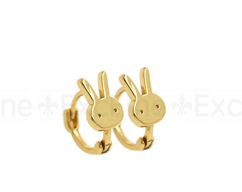 Tiny Bunny Earring Studs, Small Rabbit Earrings,  Easter Gift