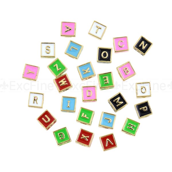 Enamel Letter Charms - Etsy