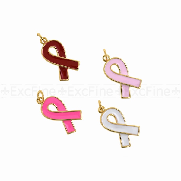 Ribbon Charms - Awareness Ribbon Charms - Ribbon Pendants - Ribbons - Cancer Awareness Ribbon - Various colors available - DIY Accessories