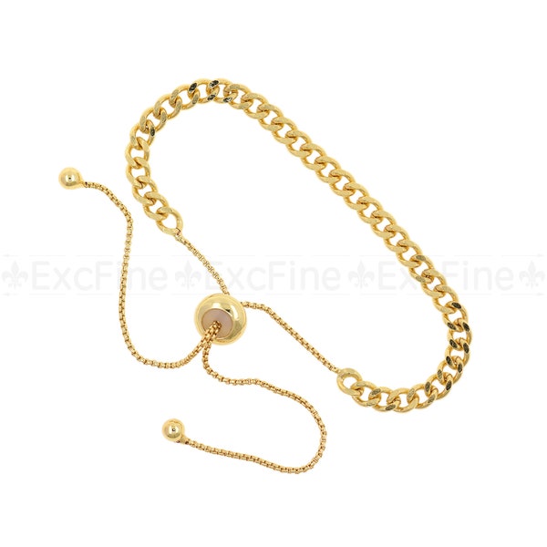 Simple Gold Plated Brass Bracelet, DIY Minimalist Jewelry Making Supplies, 4.5x26mm