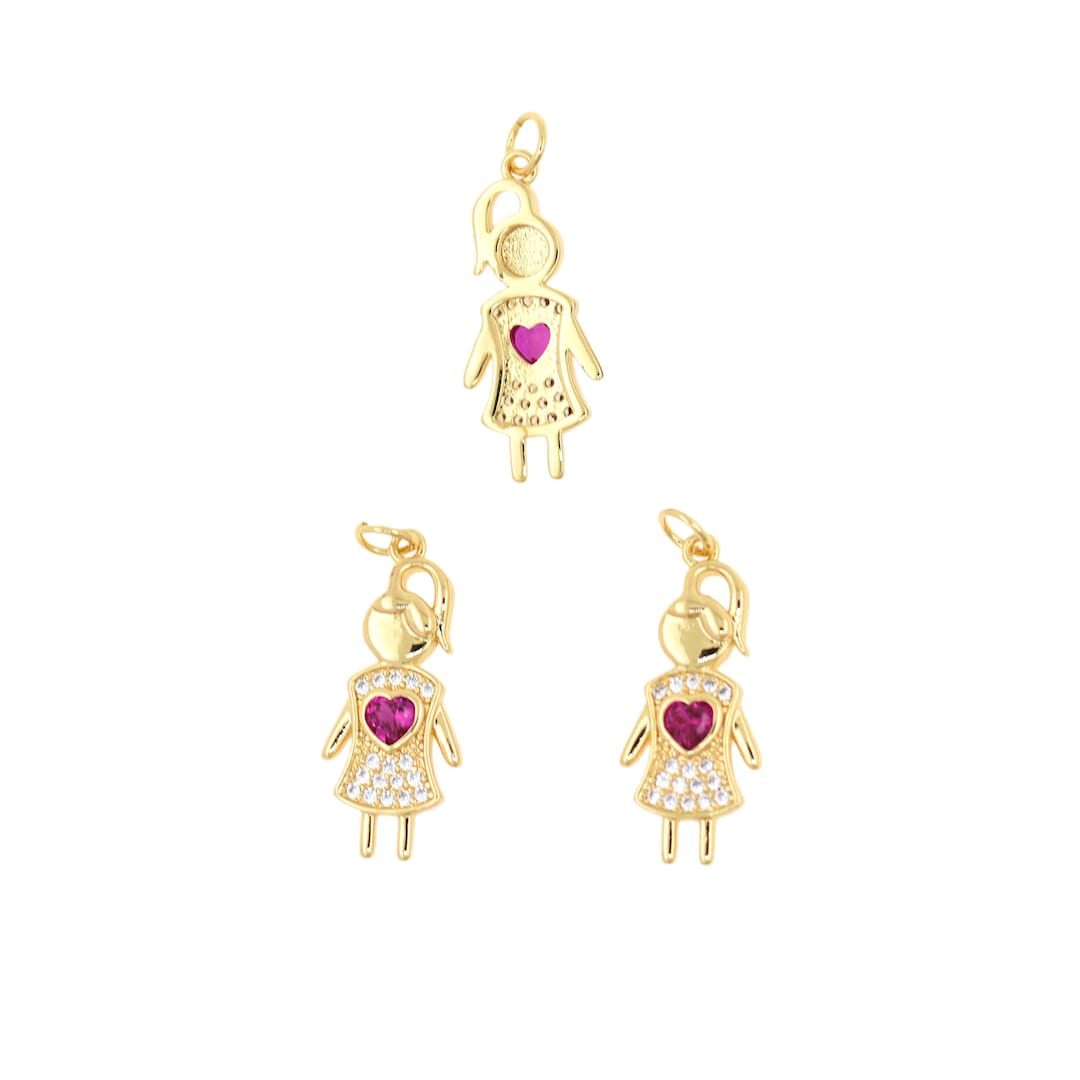 Cute and Cute Little Girl Pendant Children's Charm Etsy