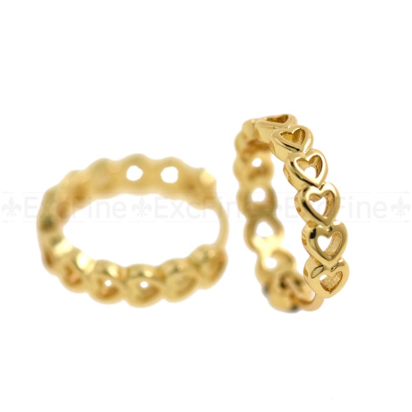 18K Gold Filled Huggie Hoop Earring With Hollow Heart Shaped, Small Hoop Earring, Tiny Love Huggie Hoop, Gift for Her