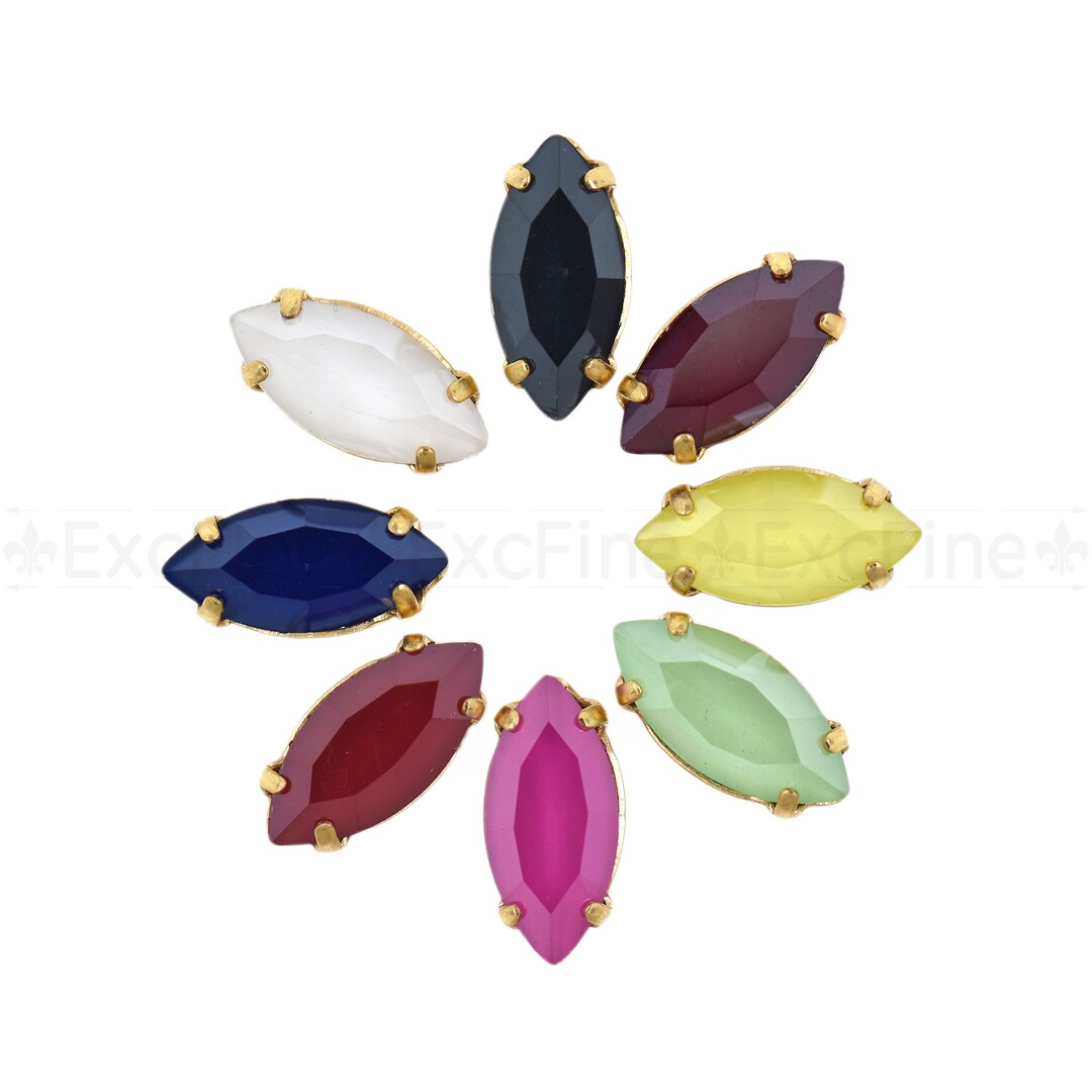 Crystal Horse Eye Beads, Glass Leaf Shape Flower Spray, Hair