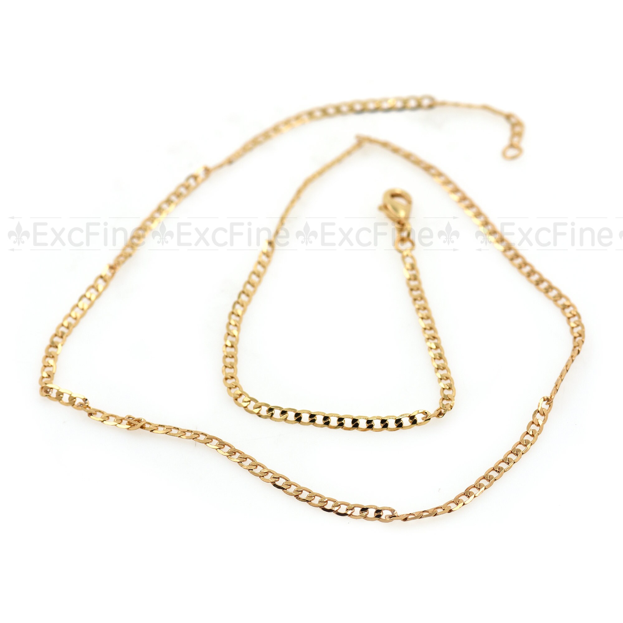 10pcs Brass Necklaceflat Thin Gold Plated Metal Chainbulk Etsy UK
