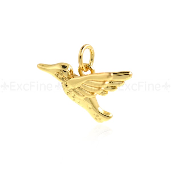 Exquisite Minimalist Bird Pendant, Gold Bird Necklace, Dove Pendant, Bird Charm, DIY Jewelry Making