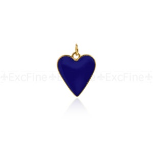 18K Gold Filled Enamel Heart Charm,Multi-color Heart Pendant,DIY Simple Jewelry Accessories 18x16mm image 7