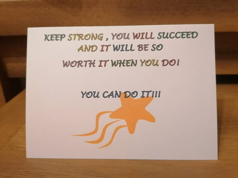 Encouragement card Inspirational.