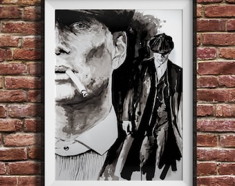 Drawing painting poster Tommy Shelby in limited edition for wall decoration