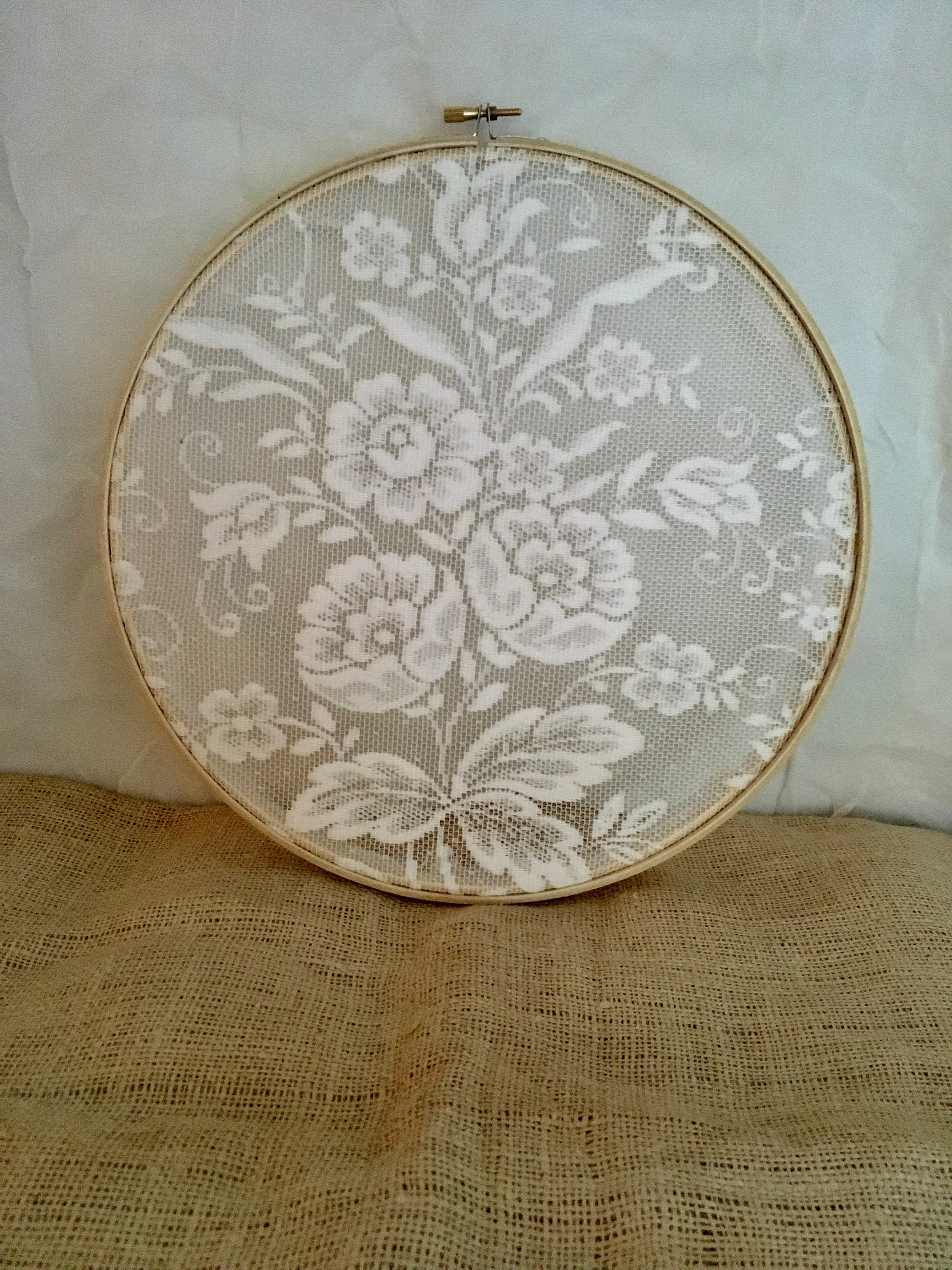 Embroidery Hoop Earring Holder, Jewelry Organizer, Suede Jewelry