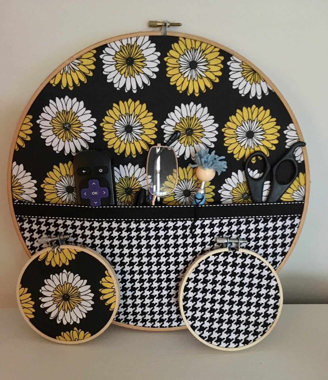 Embroidery Hoop Organizer W Pocket Catch All Remote Holder Etsy Ireland