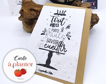 Seed card to plant / Double card / Sowing card / Seeded paper / Flower seeds / Birthday card / Birthday