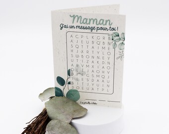 Planting cards / Double card / Sowing card / Seeded paper / Happy birthday / Mother's Day gift / Mother's Day