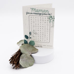 Cartes à planter / Carte double / Carte à semer / Papier ensemencé / Bonne fête / Cadeau fête des mères / Fête des mères