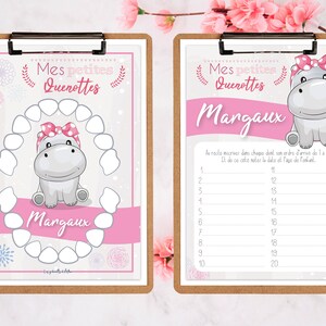 Quenottes kaart / Melktanden kaart / Baby's eerste tandjes / mijlpaalkaart