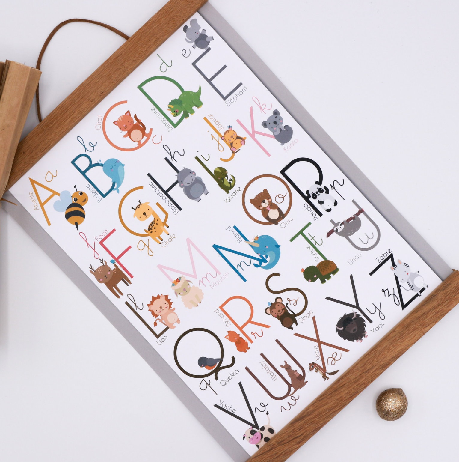 Abécédaire Enfant, Affiche Alphabet, Déco Chambre d'enfant
