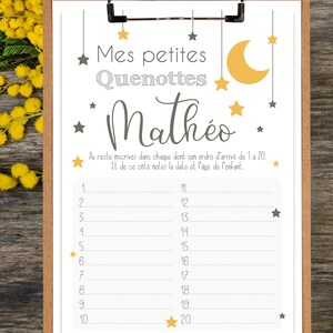 Carte quenottes / Carte dents de lait / Première dents de bébé / Carte étape image 3