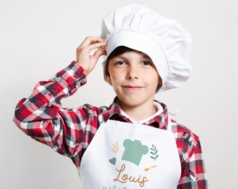 Personalized children's apron with first name / Gift for children / Little budding chef