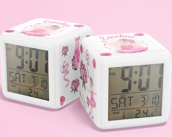 Personalized Dancer Alarm Clock / LED Cube Alarm Clock / Children&#39;s Alarm Clock / Bedroom Decoration