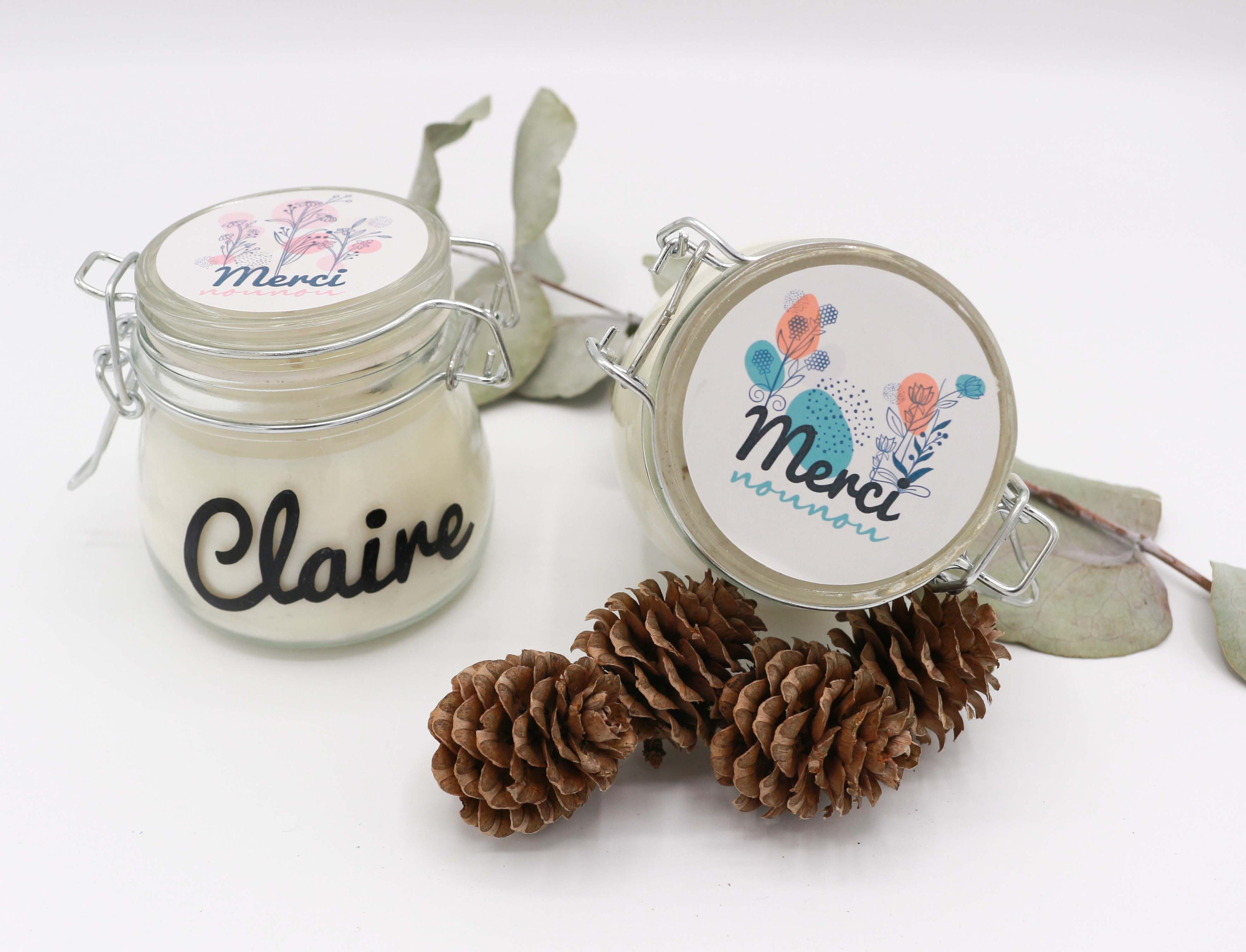 Bougie Personnalisée/Cadeau Nounou Merci Bougies Cadeaux Personnalisés