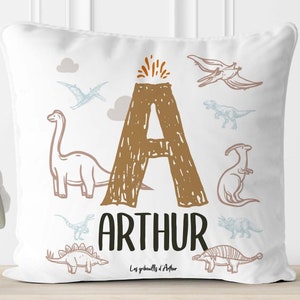 Personalized cushion / Child's room decoration / Dinosaurs / Room decoration