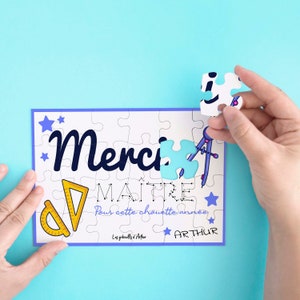 Rompecabezas personalizado / Gracias maestro / Maestro de rompecabezas / Maestro de escuela / Regalo de fin de año escolar