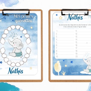 Carte quenottes / Carte dents de lait / Première dents de bébé / carte étape