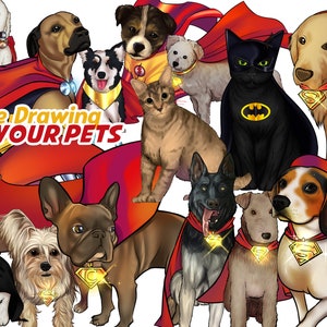 Créer des dessins personnalisés de super-héros pour animaux de compagnie : le cadeau parfait pour les amoureux des chats et des chiens