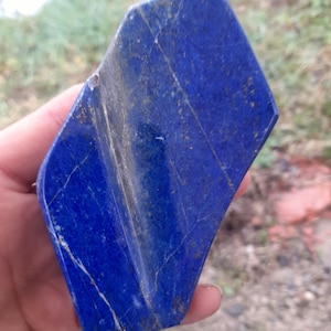 Lapis Lazuli polished from Pakistan pebble block of 352g collection minerals