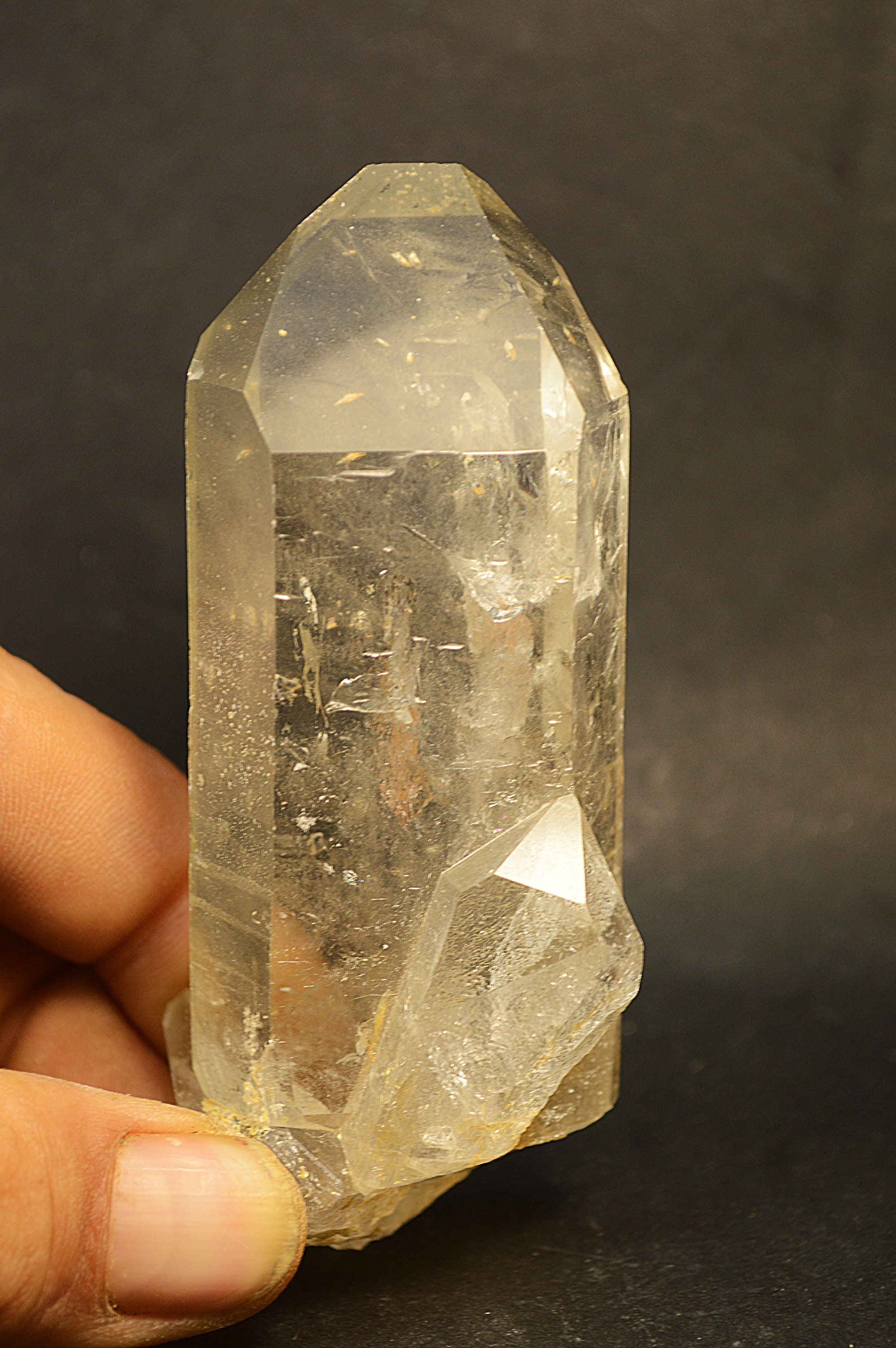 Pointe de Quartz Cristal Roche 162G Specimen Minérale Collection
