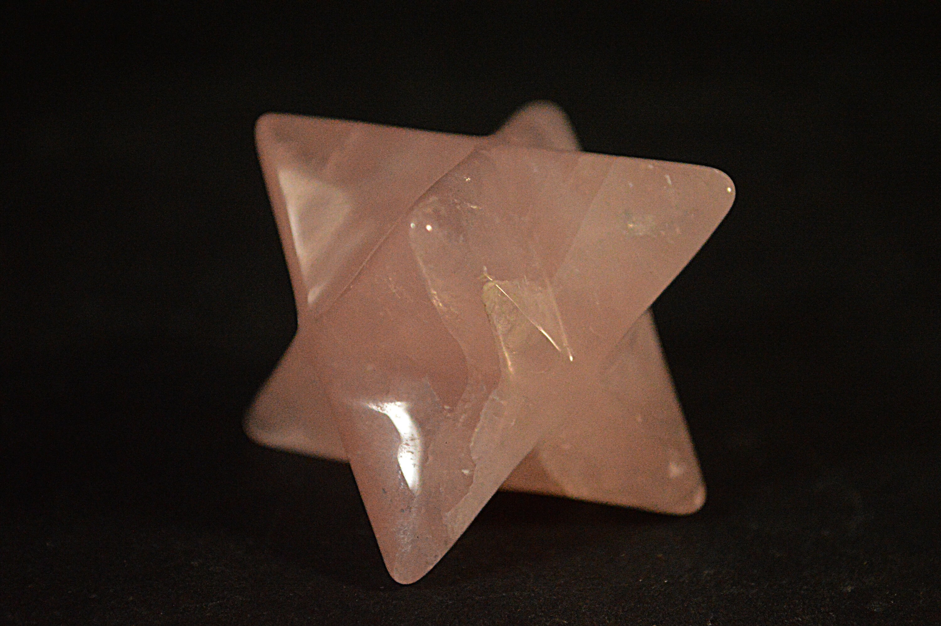 Merkaba 50G en Quartz Rose Du Bresil