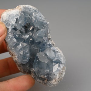 Blue Celestine Druse 356g Celestite Cluster Minerals Collection