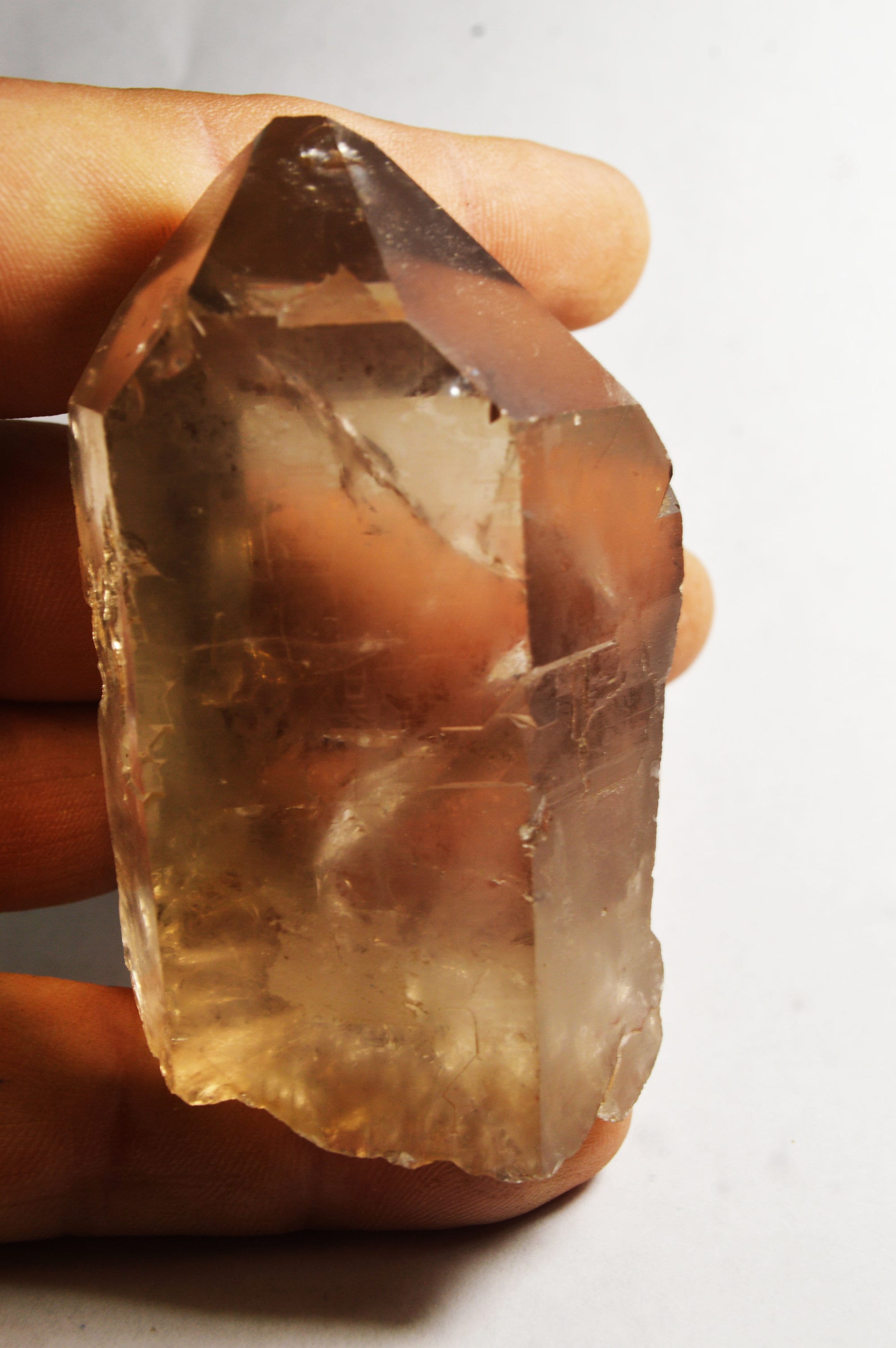 Pointe Cristal de Quartz Fumé Du Brésil 75x44mm