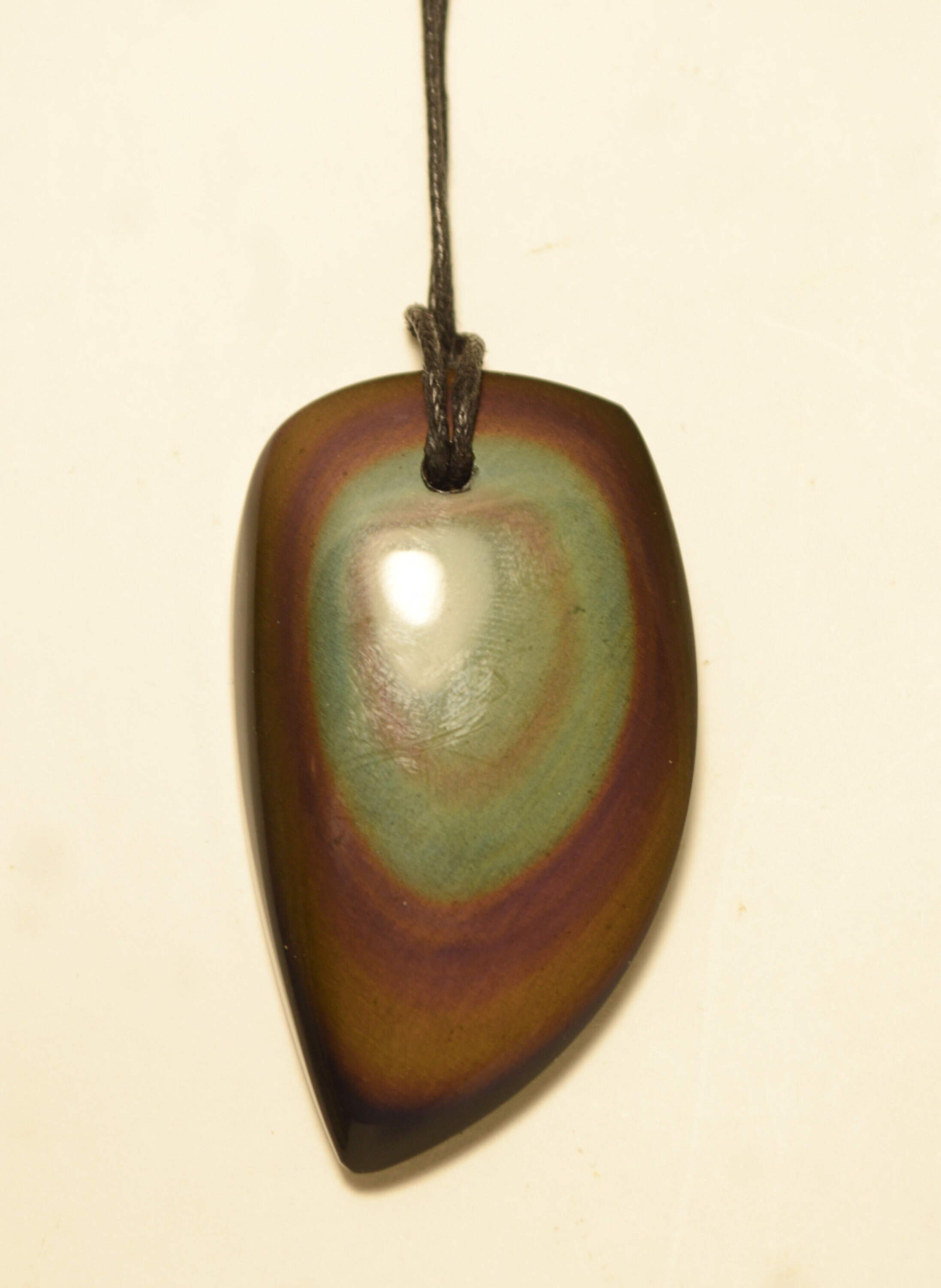 Pendentif en Obsidienne Oeil Celeste Du Mexique 49x28mm Œil