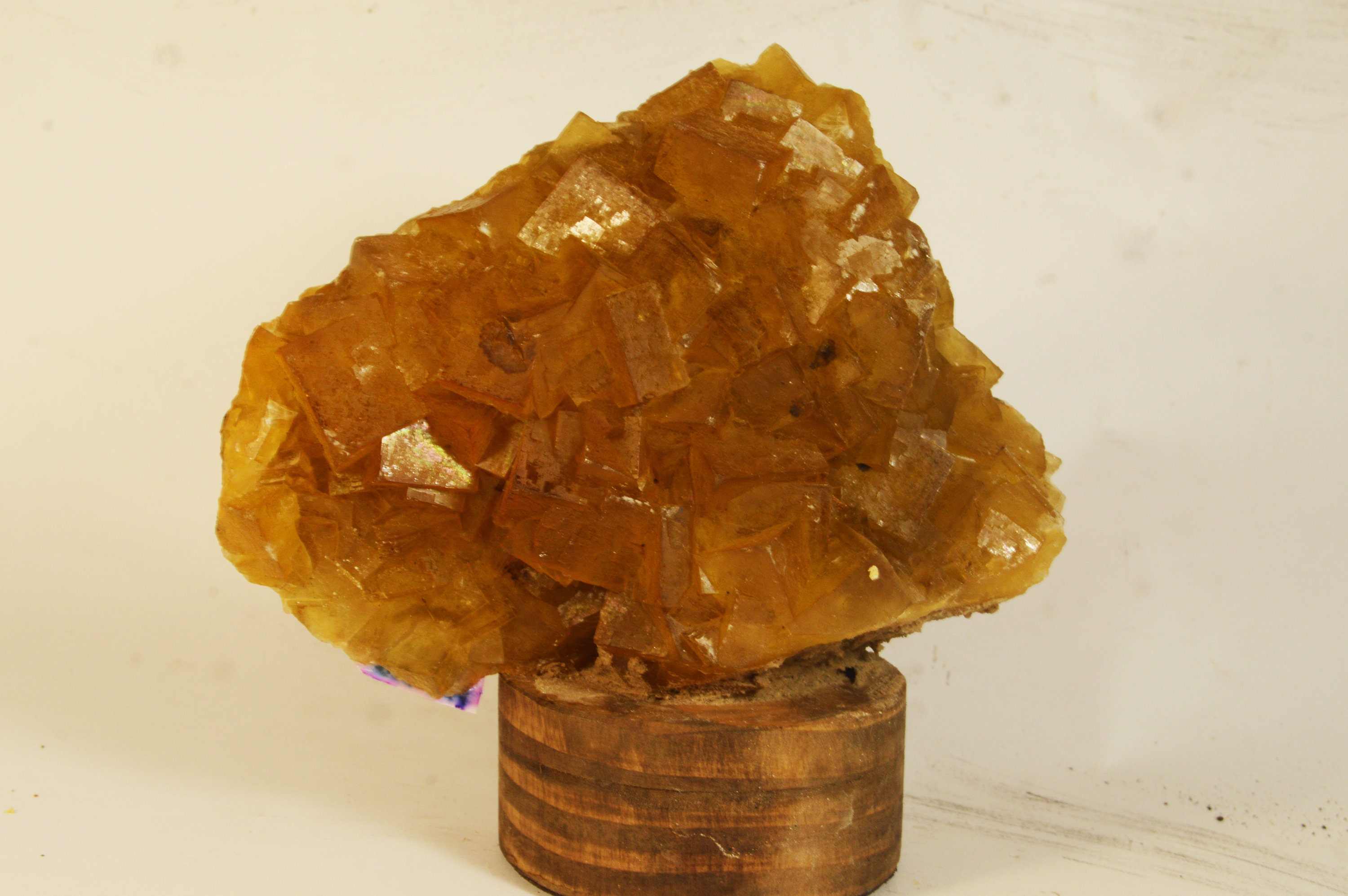 Amas de Fluorine Jaune Berbes Asturias Espagne 120x90mm Mineral Fluorite