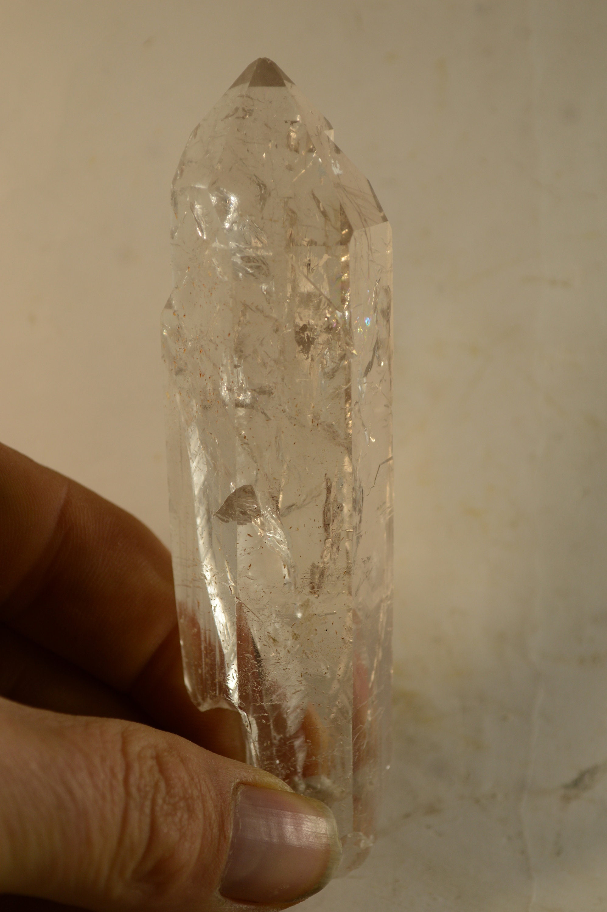 Pointe de Quartz Cristal Roche 109G Specimen Minérale Collection