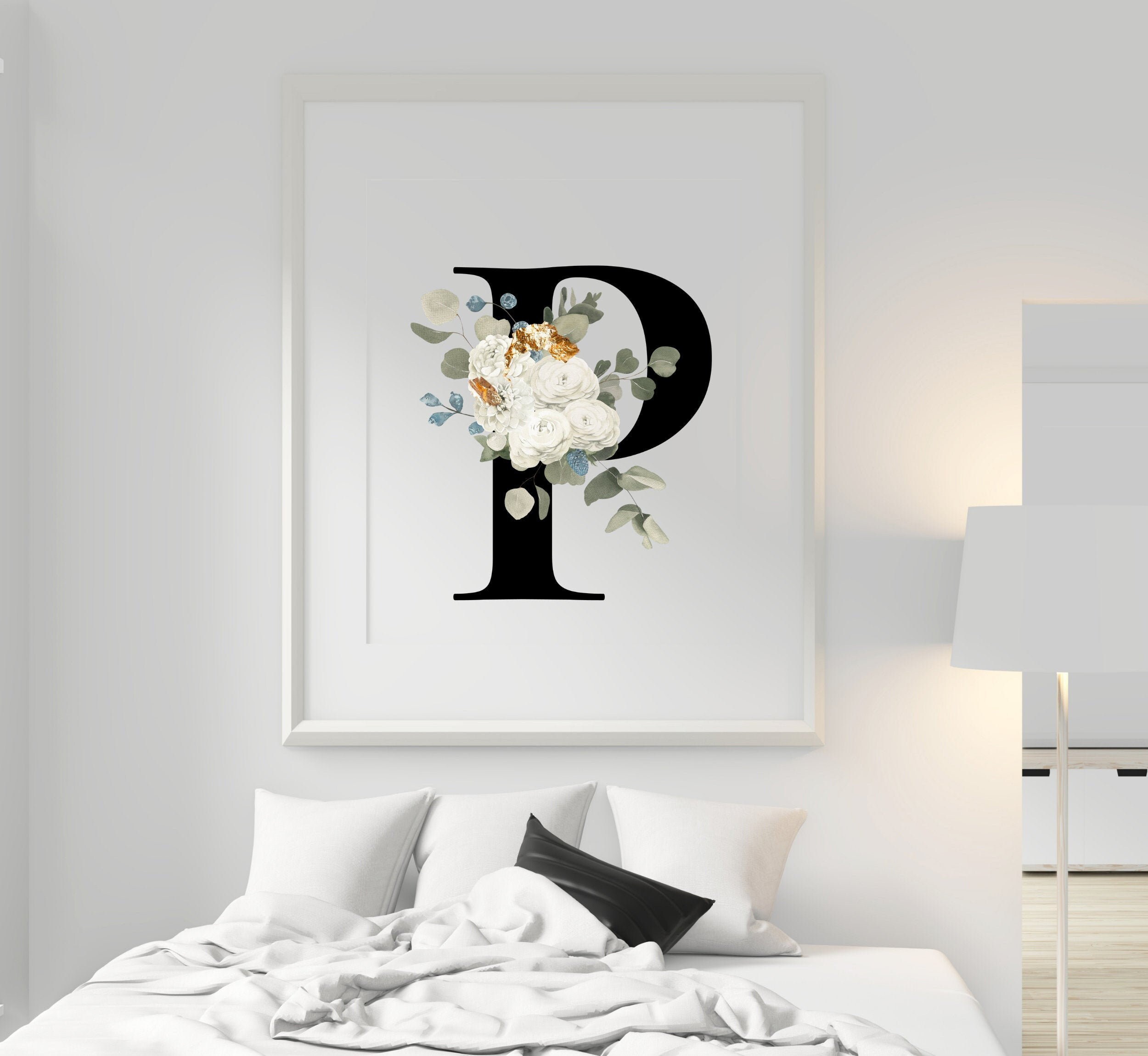 Letter P home decor wall art Letter P wall art home decor | Etsy