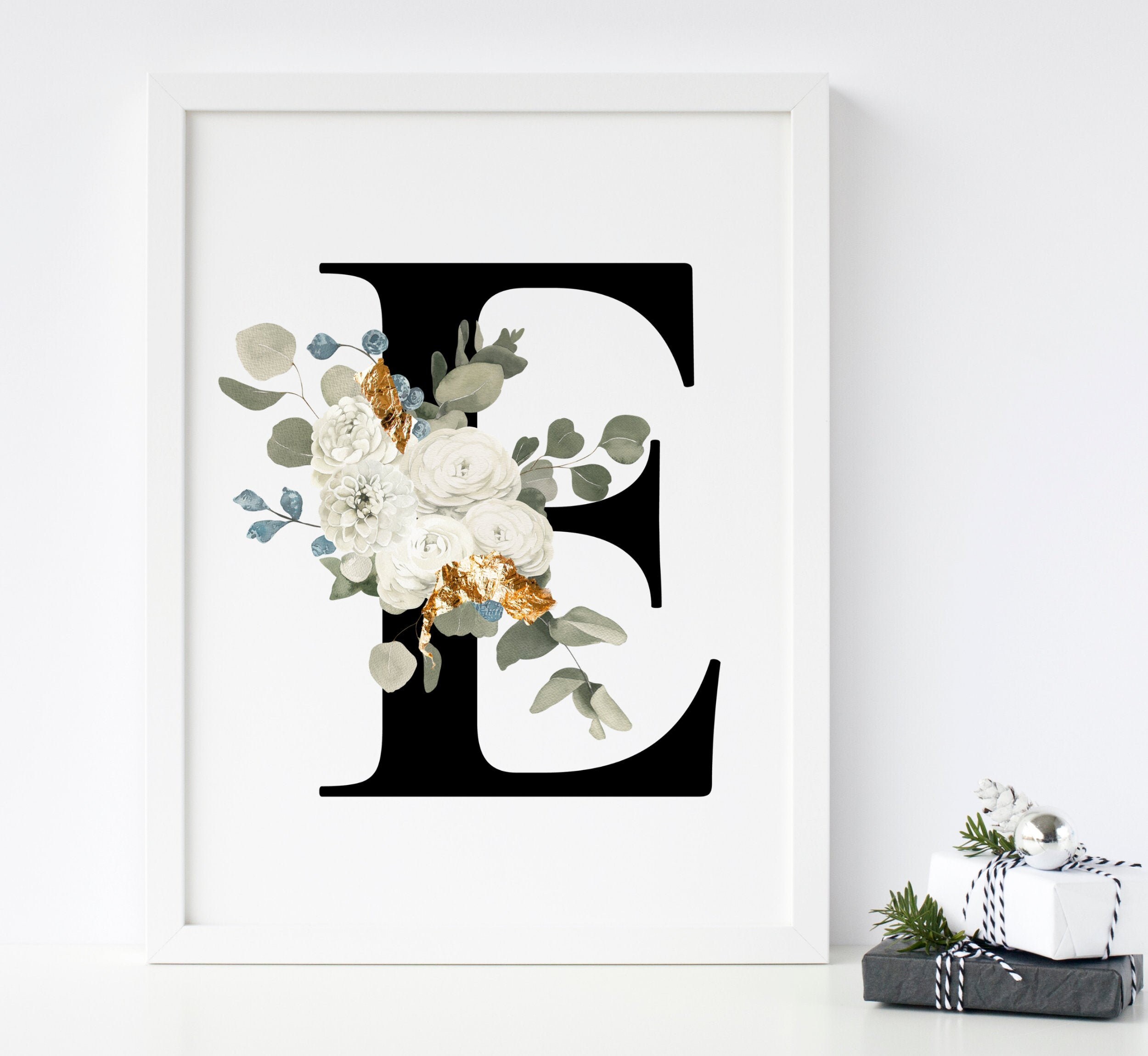 Letter E Wall Art Initial E Print Instant Download Letter E | Etsy