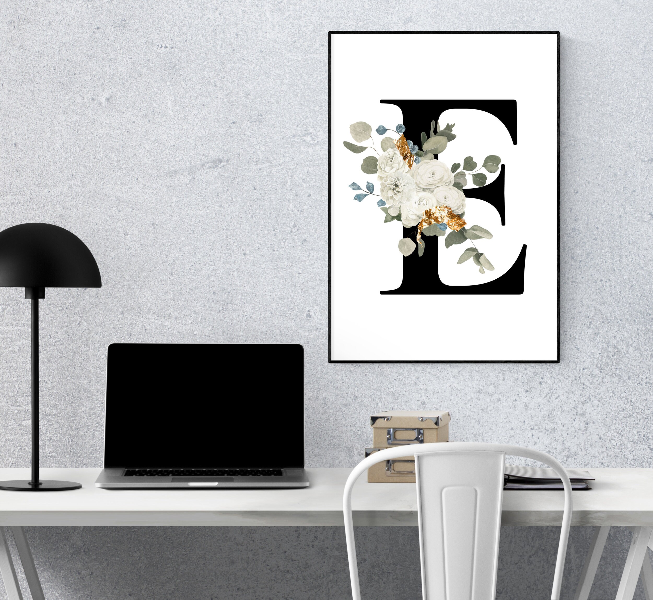 Letter E Wall Art Initial E Print Instant Download Letter E | Etsy