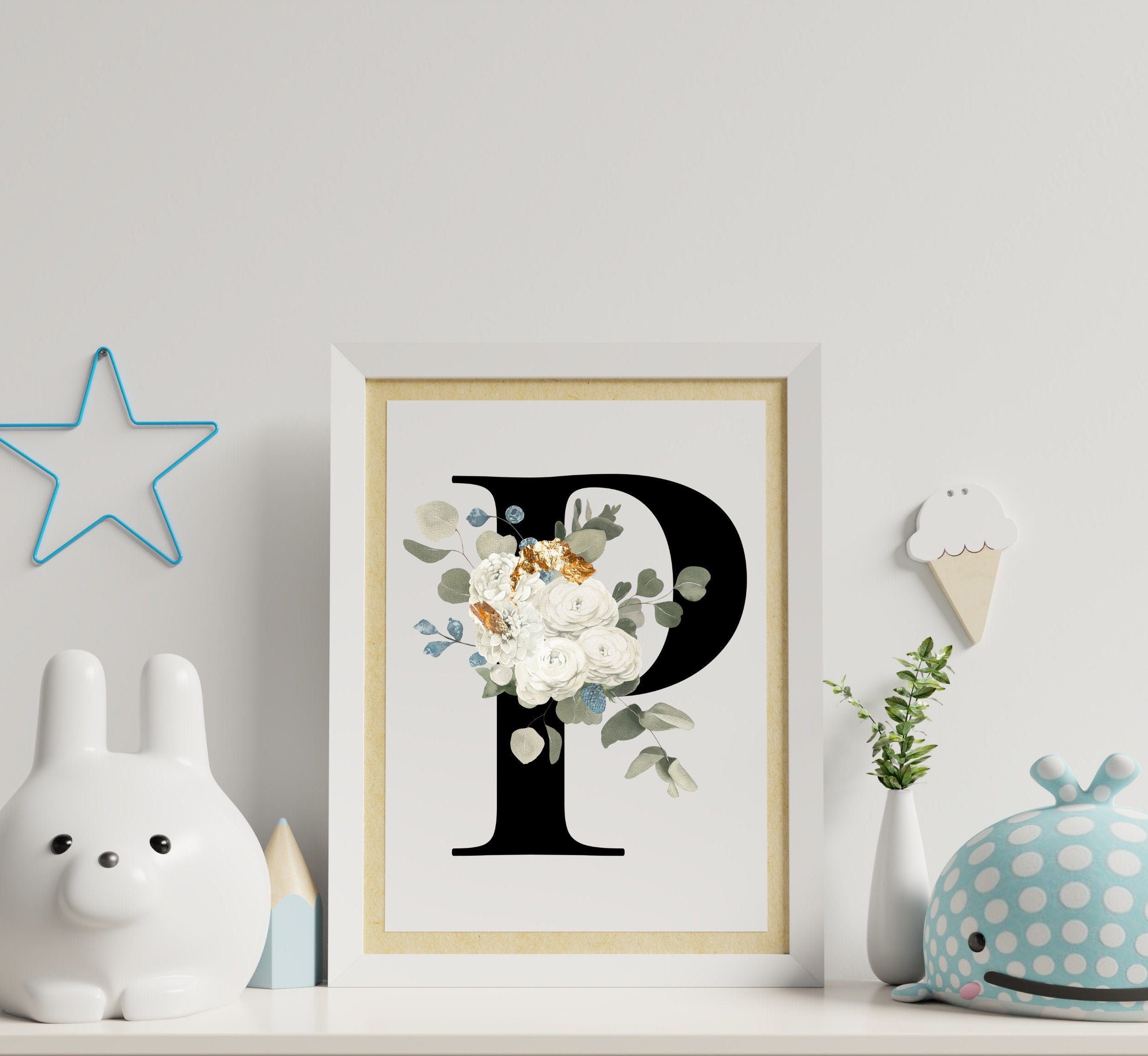 Letter P home decor wall art Letter P wall art home decor Etsy