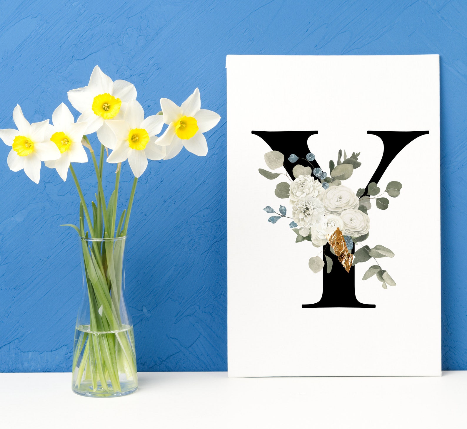 Letter Y Wall Art Initial Y Print Instant Download Letter Y Etsy