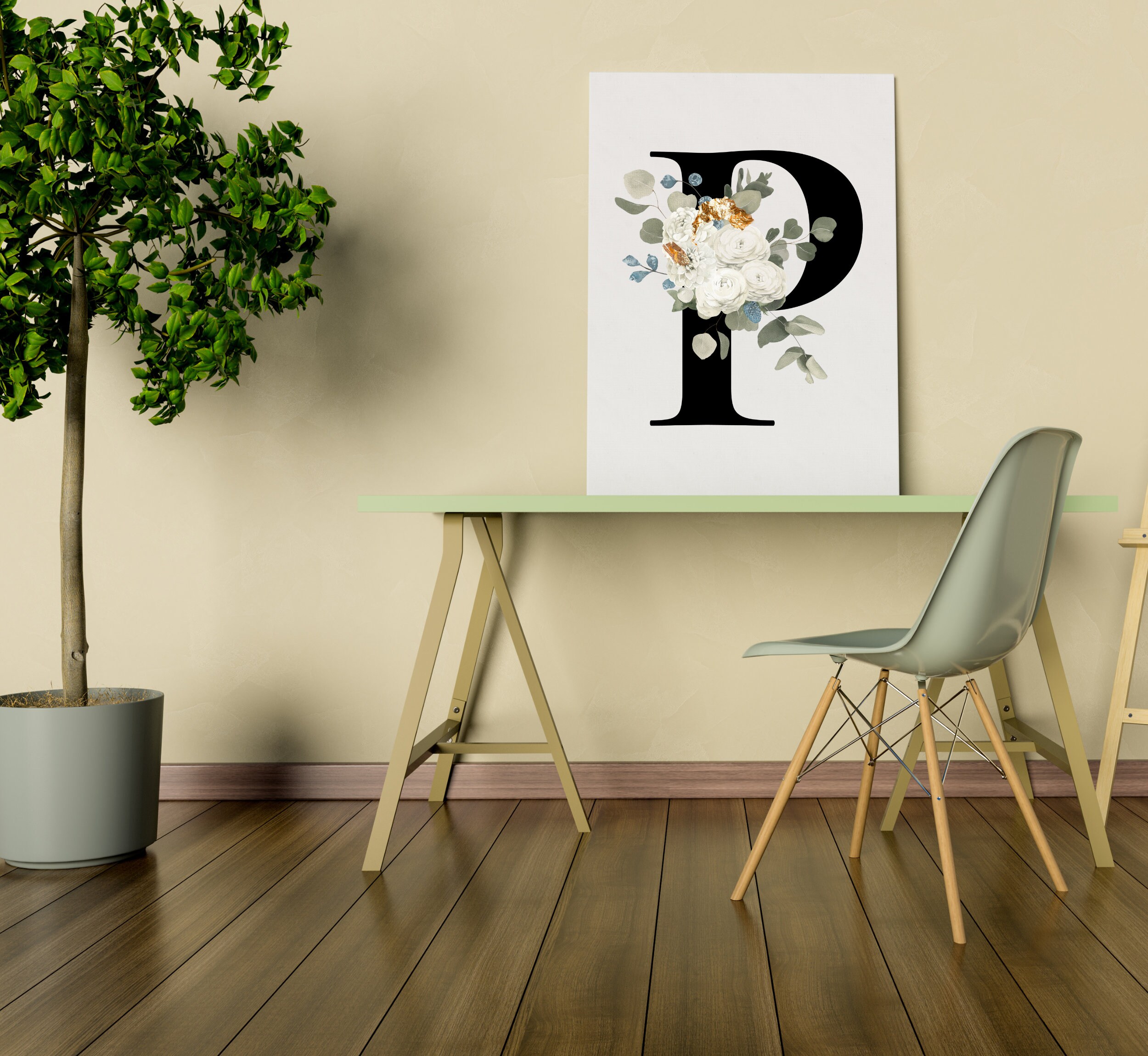 Letter P Wall Art Initial P Print Instant Download Letter P | Etsy