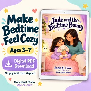 Kids Bedtime Routine Storybook PDF, Staying in Bed Printable Book, Ages 3–7