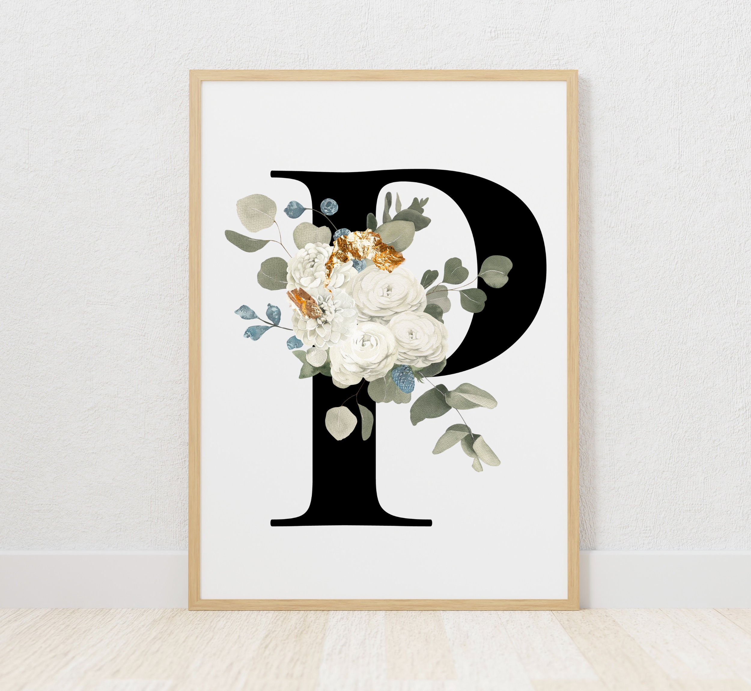 Letter P home decor wall art Letter P wall art home decor | Etsy