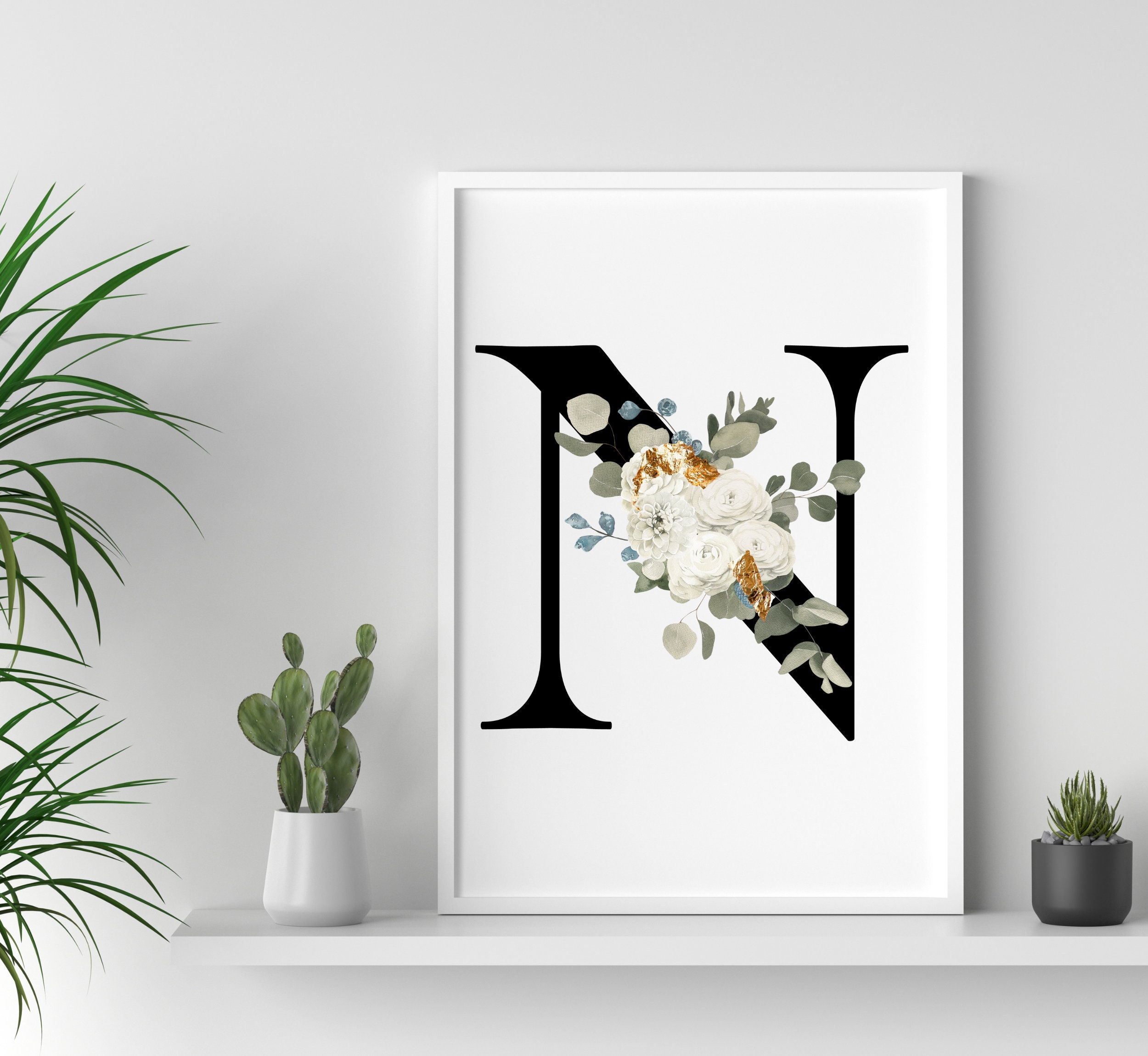 Large Initial Letter N Wall Decor Letter Stencil Alph vrogue.co