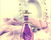 Bottle scent glass chiseled and stained said quot Egyptian quot with applicator