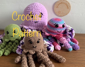 Crochet Baby Octopus Pattern | Crochet Pattern | Planetcrochetdesigns