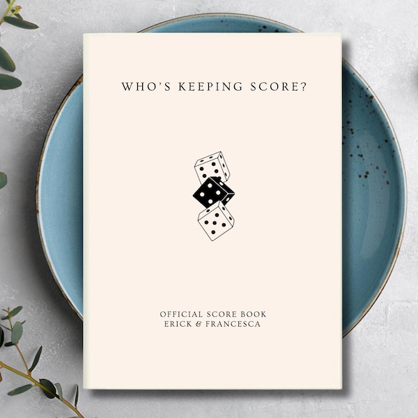 Personalized Games Night ScoreKeeper Notebook, Custom Family Board Games Score Book, Board Game Lover Gift, Group Party Game Scores, Cards